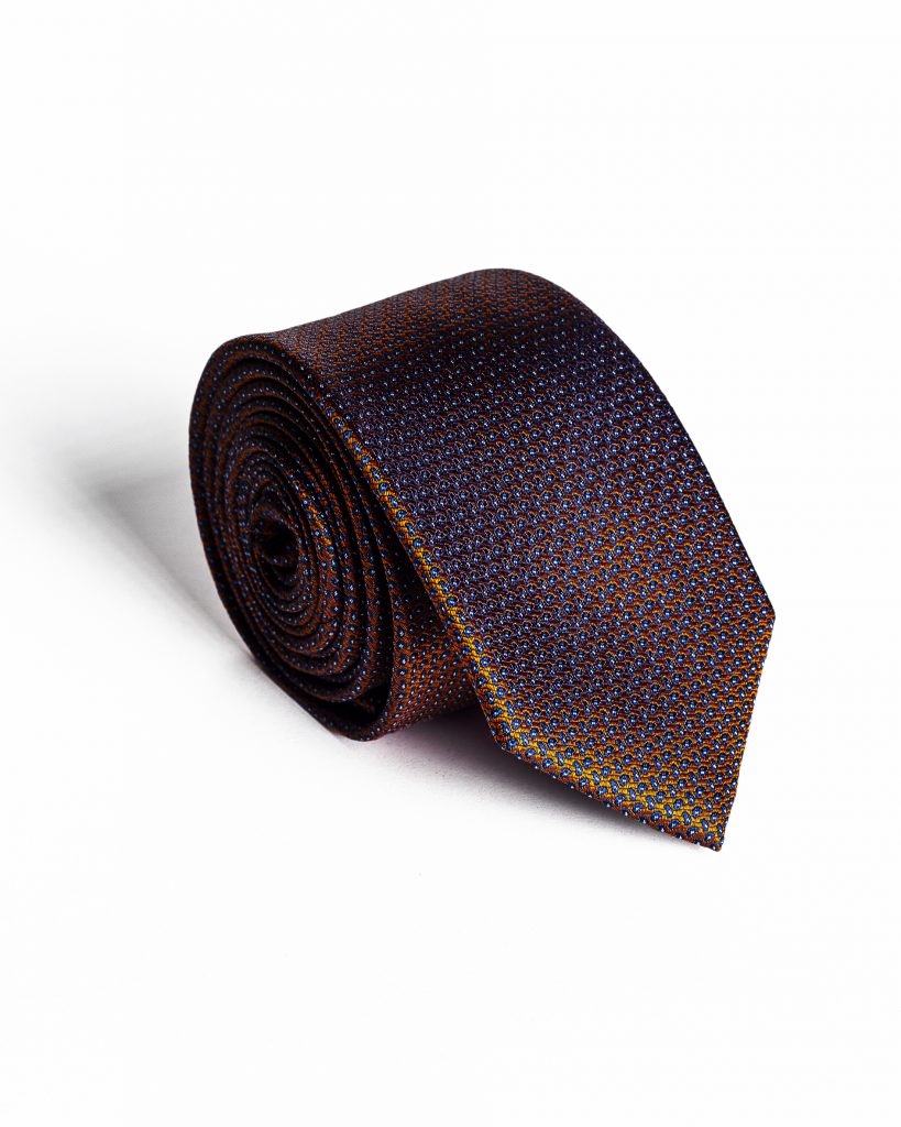 bronz kek mintas slim premium selyem nyakkendo