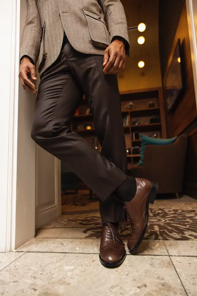 Oxford stílusú marhabőr férficipő
