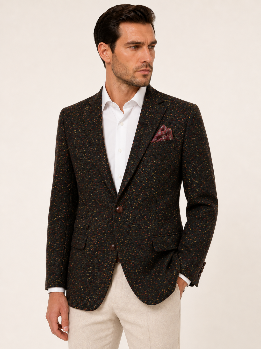 Harris tweed zakó - barna