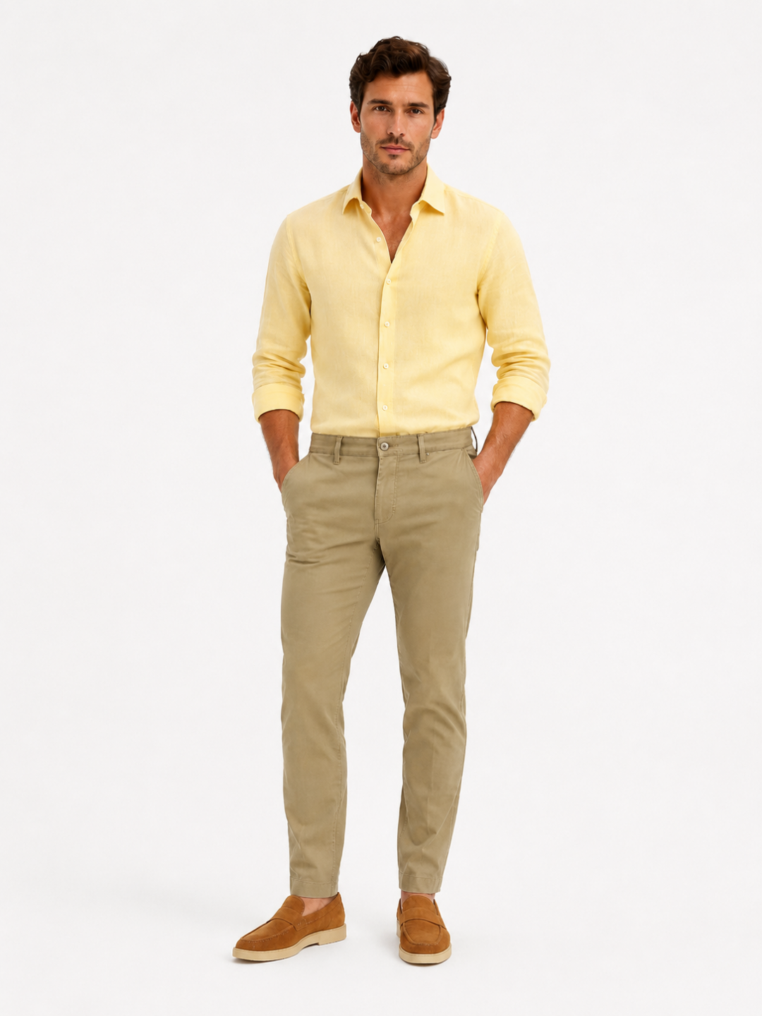 Manhattan chino nadrág - khaki
