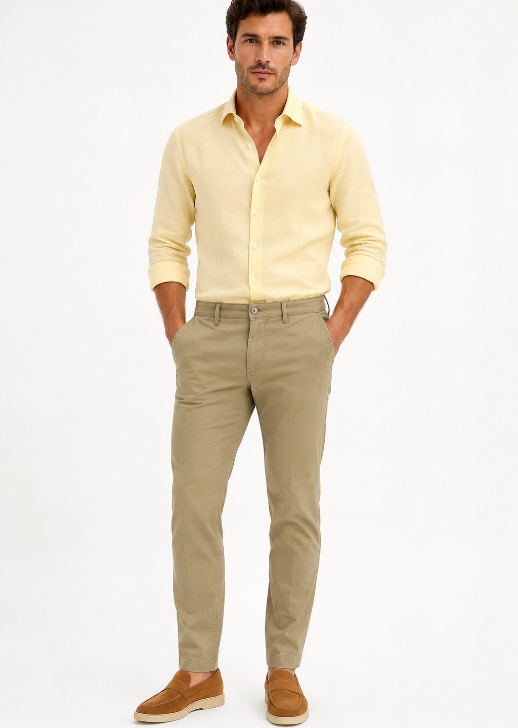 Manhattan chino nadrág - khaki