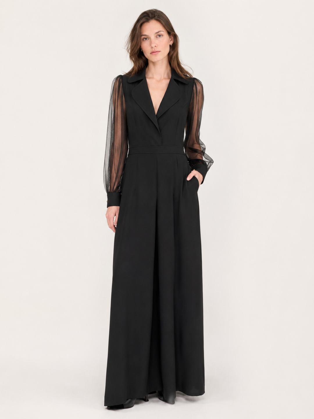 Octavia overall dress - fekete