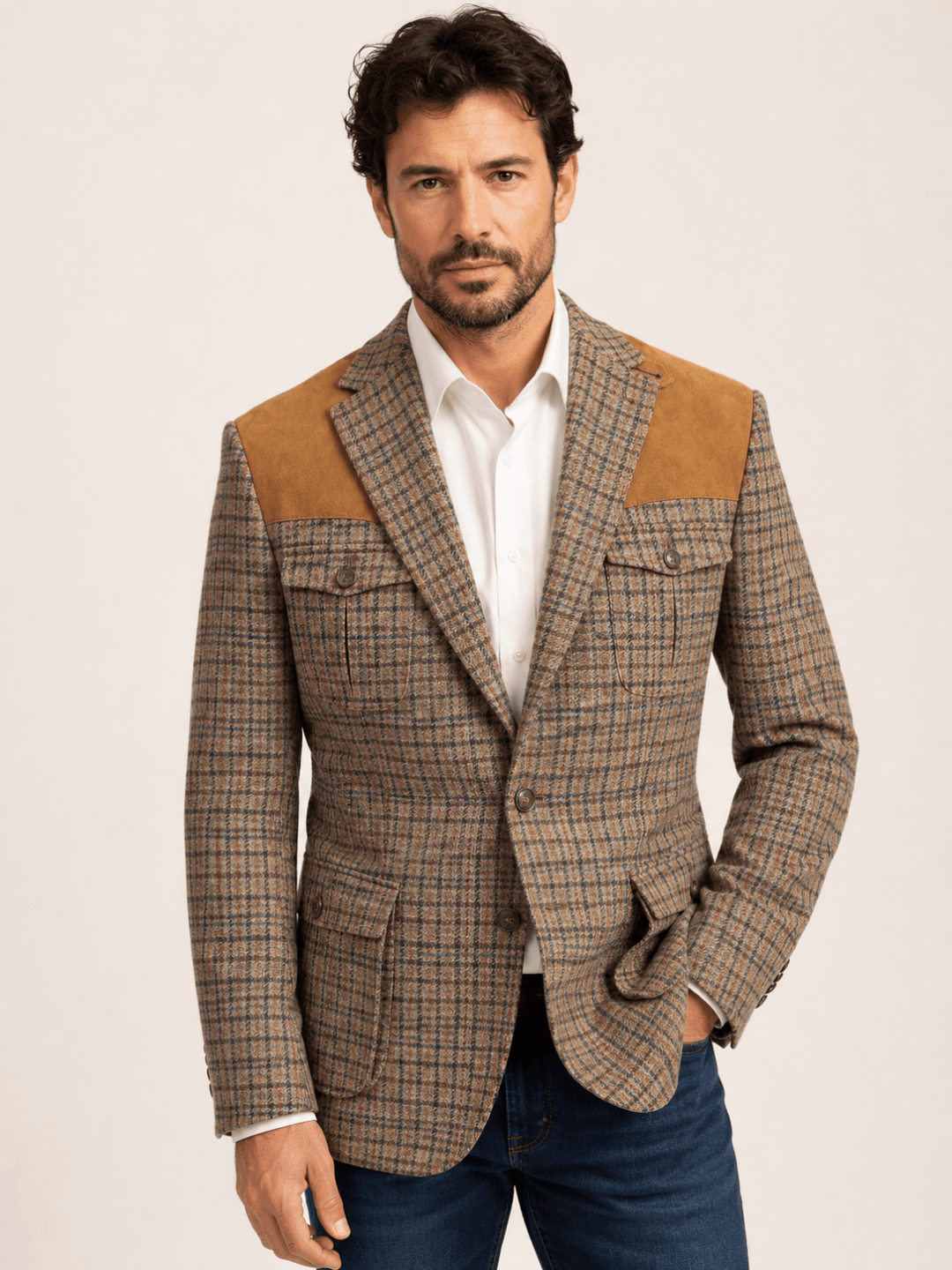 Henry tweed zakó - barna