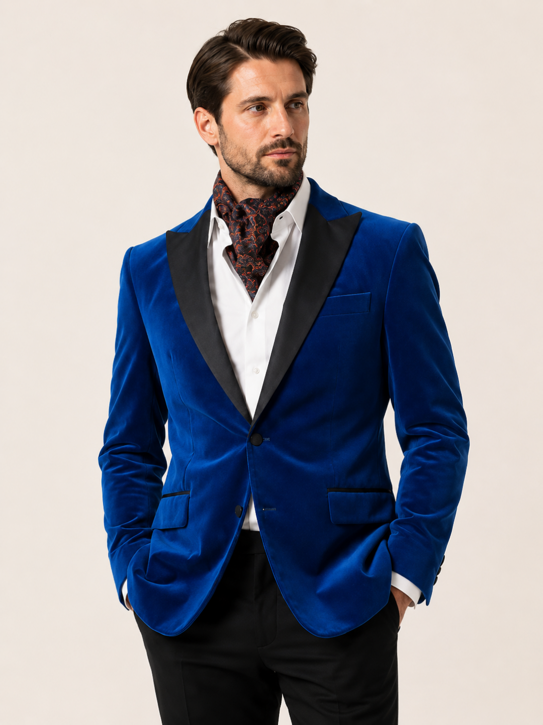 Alex bársony zakó - kék