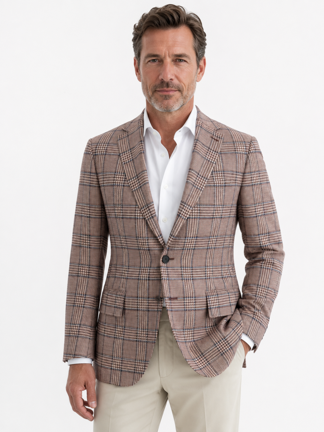 Diego sportzakó - bordó kockás – CAN-940-DT6983-Scabal-26SS