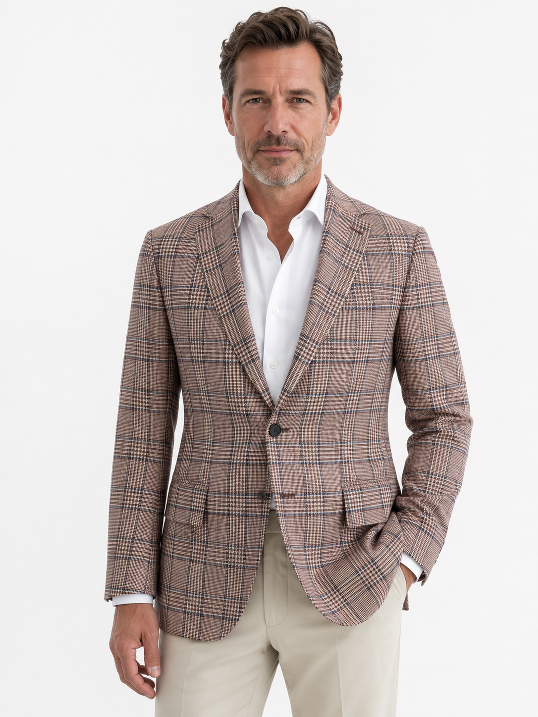 Diego sportzakó - bordó kockás – CAN-940-DT6983-Scabal-26SS